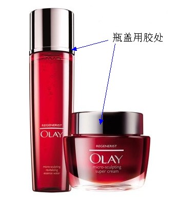 化妝品使用3M膠水示意圖