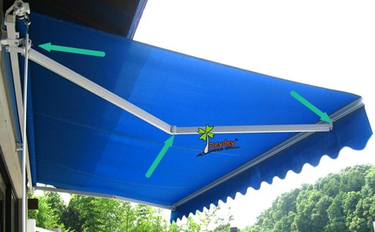 雨棚鉸鏈和支臂粘接